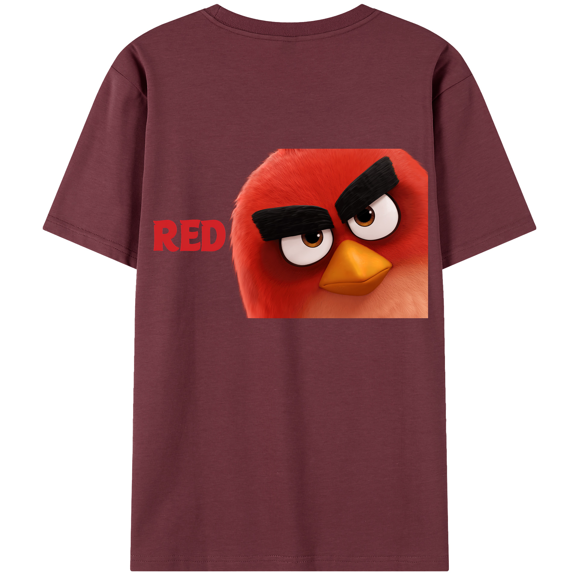 （画像用） Angry Birds アングリーバード 綿100％半袖Tシャツ（背面プリント）